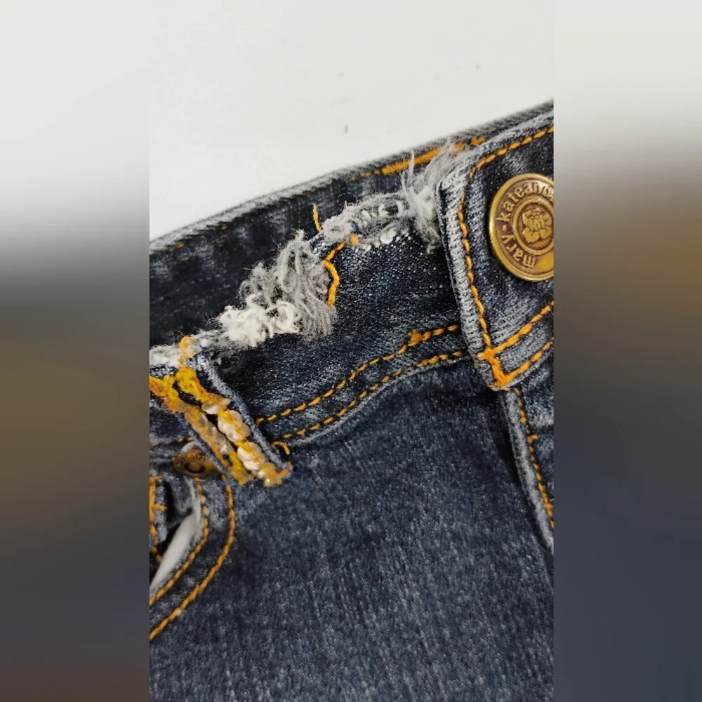 Mary Kate & Ashley Denim Skirt Distressed Girl's Sz 10 Embellishments Sequins